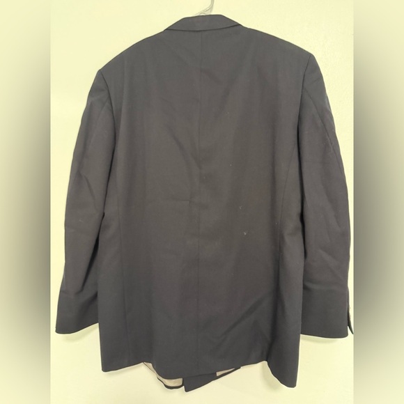 Chaps Blazer Men Navy Blue Linen Blend Ralph - Picture 7 of 13